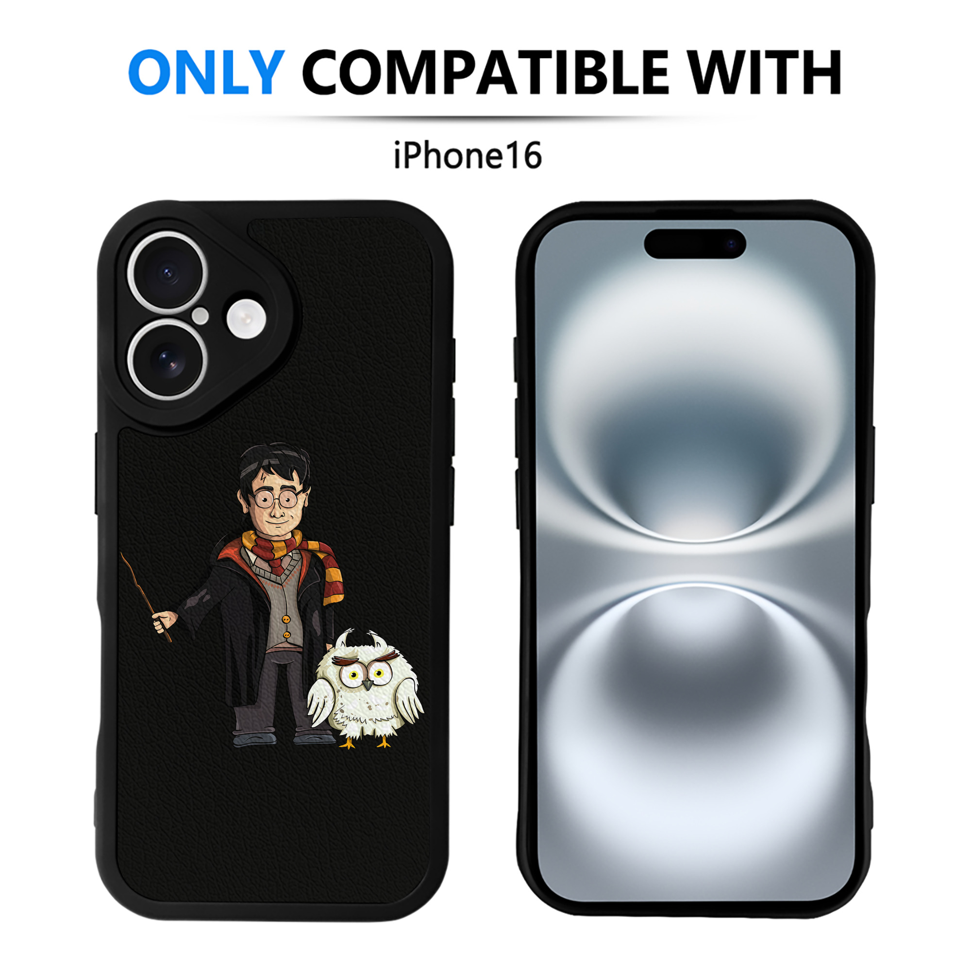 （画像用） Harry Potter ハリー・ポッターシリーズ 【iPhone 16シリーズ対応】シリコンスマホケース（レザー調） 材質：シリコン